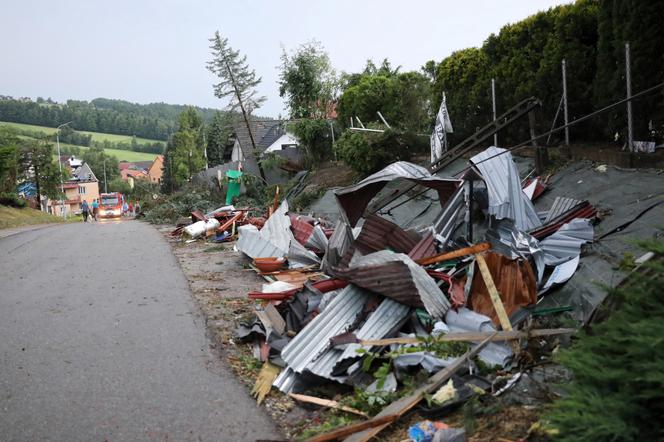 Trąba powietrzna nad Sądecczyzną 