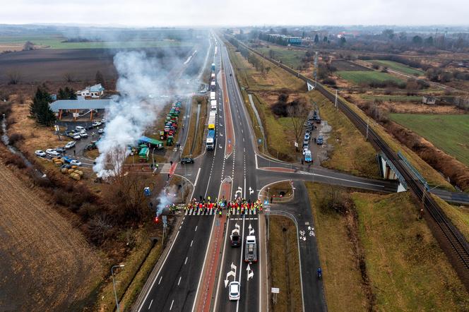 Protest rolników w Medyce 