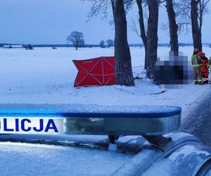 Jedna osoba nie żyje. BMW uderzyło w drzewo. Tragiczny wypadek w Podlaskiem