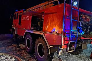 Podczas gaszenia pożaru wybuchła butla z gazem