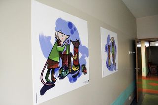 Grafiki z liceum plastycznego w grudziądzkim szpitalu