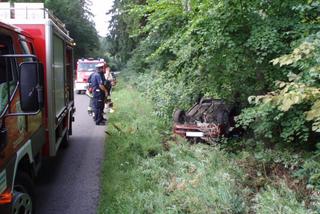 Drawsko Pomorskie: Wypadek z dachowaniem. 3 rannych (FOTO!)