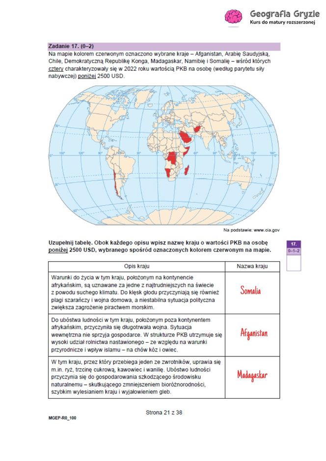 Matura 2025 geografia rozszerzona - wszystkie odpowiedzi 