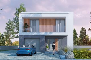 Domy z garażem w bryle