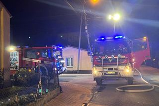 Nocny pożar przy Majora Zenona w Łosicach