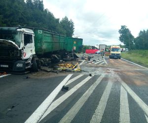 Wypadek na DK6. Zderzyły się ciężarówki