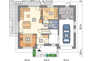 Projekt domu M201 Senne marzenie (etap I) od Muratora - wizualizacje, plany, rysunki