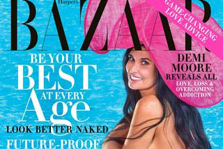 56-letnia Demi Moore NAGO na okładce Harper's Bazaar! Mówi o związkach i uzależnieniach!