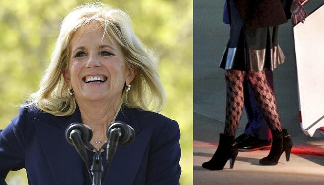 Jill Biden. Wojna o rajtuzy pierwszej damy! Nie uwierzysz jak się ubrała