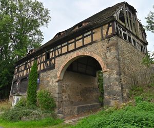 Torhaus - przysłupowy dom bramny z Działoszyna pod Bogatynią