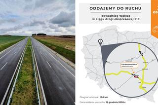 Obwodnica Wałcza gotowa. Długość obwodnicy Wałcza to prawie 18 km