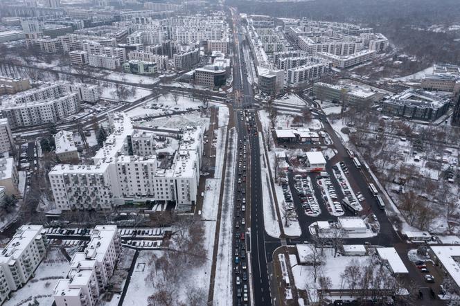 Śnieżna zima w Warszawie