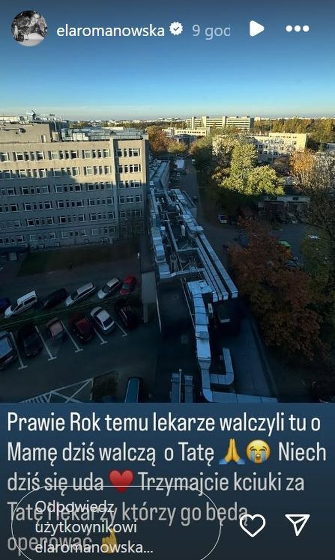 Dramat! Ela Romanowska walczy o życie ojca, niedawno pochowała matkę