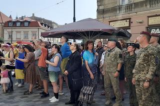 Żółto niebieskie flagi w Lublinie. Tak świętowaliśmy Dzień Niepodległości Ukrainy  [GALERIA] 