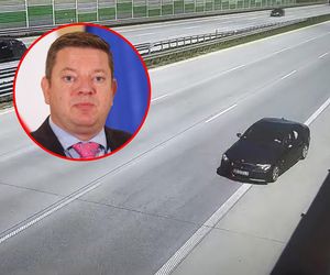 Samochód z wiceministrem jechał na zderzenie czołowe! Kierowca BMW pruł pod prąd na A1 pod Piotrkowem Tryb.