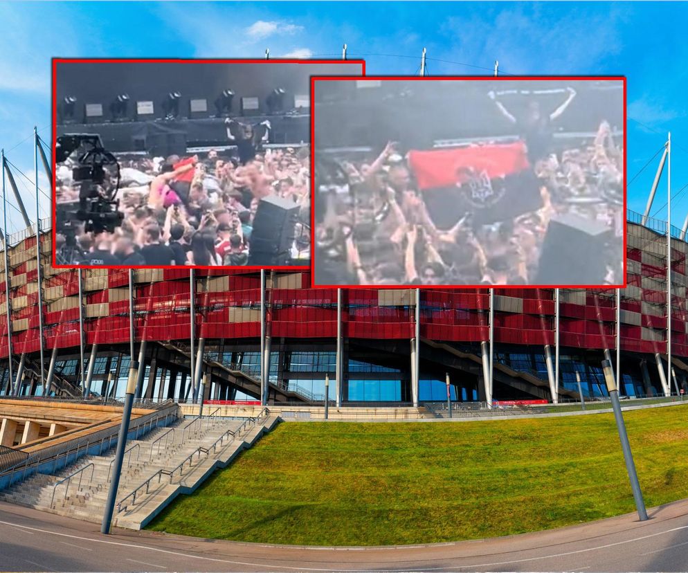 Banderowska flaga na koncercie w Warszawie! Skandal na PGE Narodowym