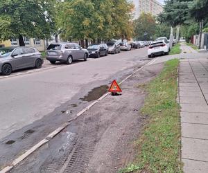 Kilkumetrowa dziura tuż przy nawierzchni. Wielkie zapadlisko w Łodzi