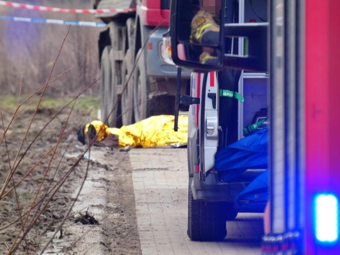 Tragiczny wypadek na placu budowy. Mężczyzna potrącony przez ciężarówkę. Nie żyje