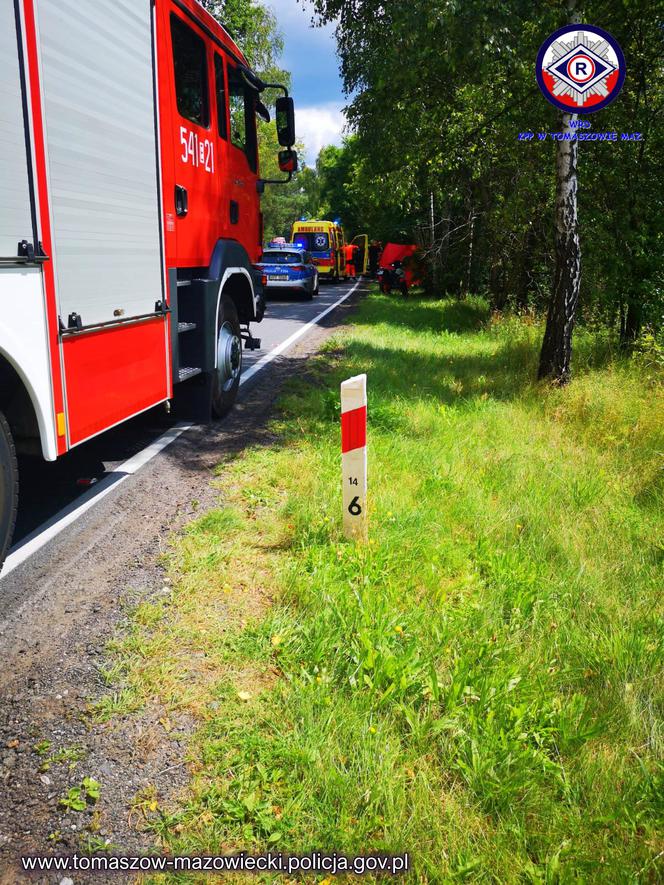 Łódzkie: Tragiczny wypadek w Teofilowie. Nie żyje 33-letni motocyklista