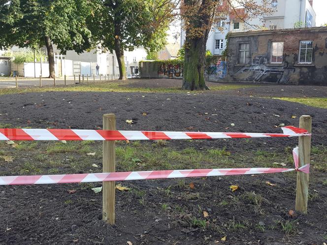 Zmienia się skwer na rogu Wałowej i Marcinkwoskiego w Lesznie. Będą nowe nasadzenia i budka meteo