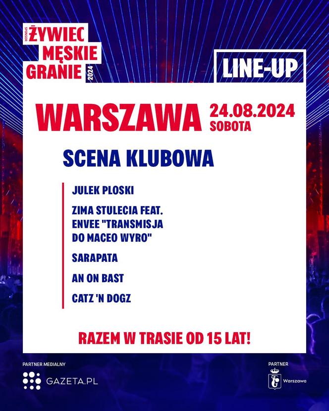 Męskie Granie 2024 w Warszawie - line-up