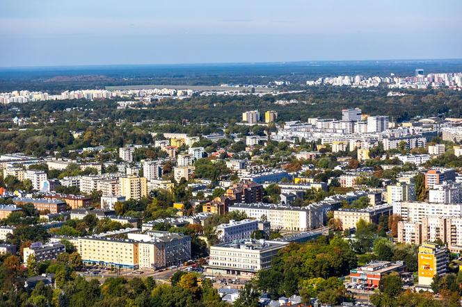 Niezwykła panorama Warszawy ze szczytu Skylinera!