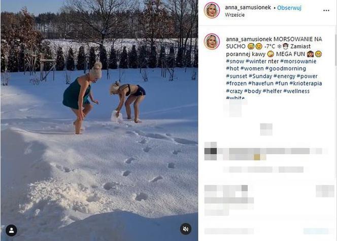 Anna Samusionek morsuje bez majtek!