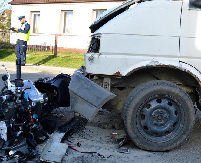 Potrącenie 15-latka na motocyklu