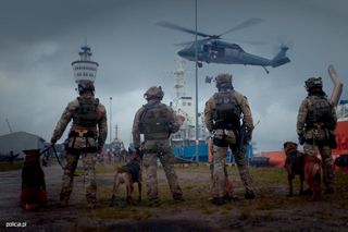Ćwiczenia polskich zespołów bojowych na Bałtyku. Desant, abordaż, działania ze śmigłowcami i psami