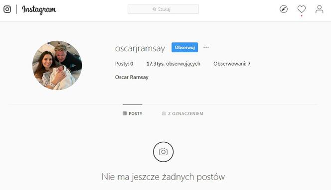 Oscar Ramsay - konto na Instagramie