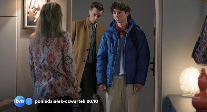 	Na Wspólnej.  Kasia (Julia Chatys), Leon Juszczyk (Borys Otawa), Darek Żbik (Michał Mikołajczak)