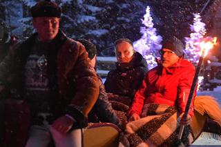 Tak bawił się Andrzej Duda na kuligu w Zakopanem. W ruch poszło 40 góralskich sań 