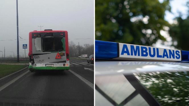 Lublin: GROŹNY WYPADEK! Karetka wjechała w autobus i WYPADŁA z drogi