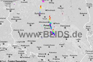 Burze w Polsce 6.07.2012 - MAPKA z godz. 10.30-12.30