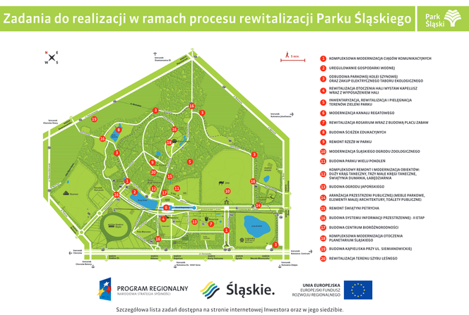 Śląsk: 226 milionów na rewitalizację Parku Śląskiego [MAPA INWESTYCJI]