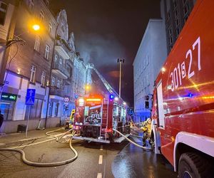 Pożar kamienicy w centrum Katowic