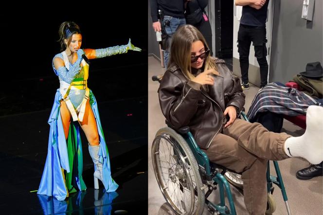 Julia Wieniawa na wózku inwalidzkim