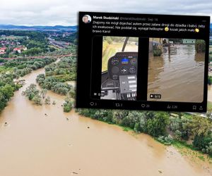 Nie mógł dojechać do dziadków. Wynajął helikopter