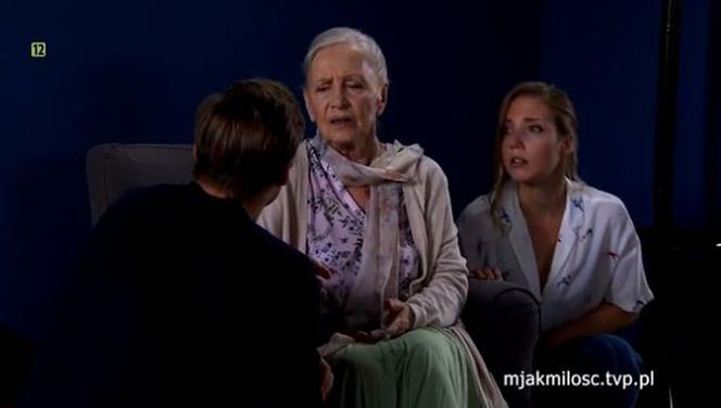 M jak miłość. Aga (Ina Sobala), Olek (Maurycy Popiel), Olga (Anna Milewska)