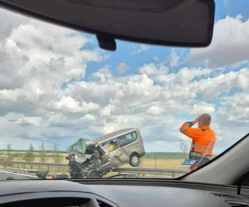 PILNE! Tragiczny wypadek na S7 w Mierzawie. Nie żyją cztery osoby. Bus wjechał w ciągnik 