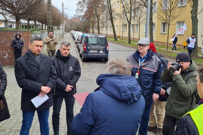 Protest pracowników wodociągowych w Poznaniu