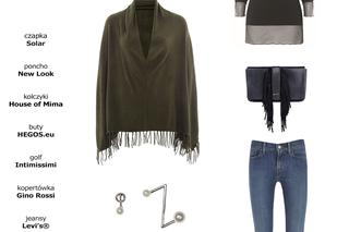 ubrania na jesień ponczo
