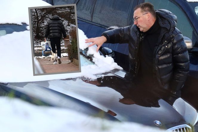Czesław Michniewicza przegląda szalenie drogie auta. Został przyłapany w wielkiej furze, ale zakupy musi taszczyć