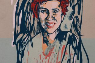 Mural w Łodzi z Joanną Kulmową