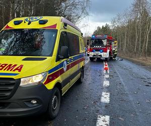 Wypadek na DK 10 w Solcu Kujawskim! Osobówka wypadła z drogi i uderzyła w drzewo [ZDJĘCIA]