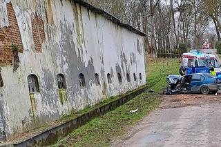 Roztrzaskali się na drzewie. Pasażer nie żyje, kierowca w szpitalu