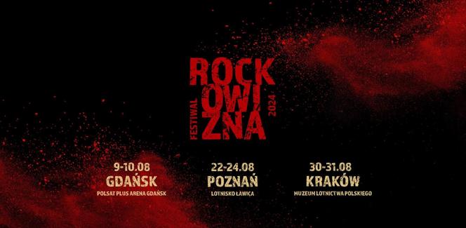 Rockowizna Festival (sierpień 2024, Gdańsk, Poznań, Kraków)