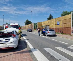 Karambol na drodze krajowej pod Tarnowem. W Łukanowicach zderzyły się cztery pojazdy