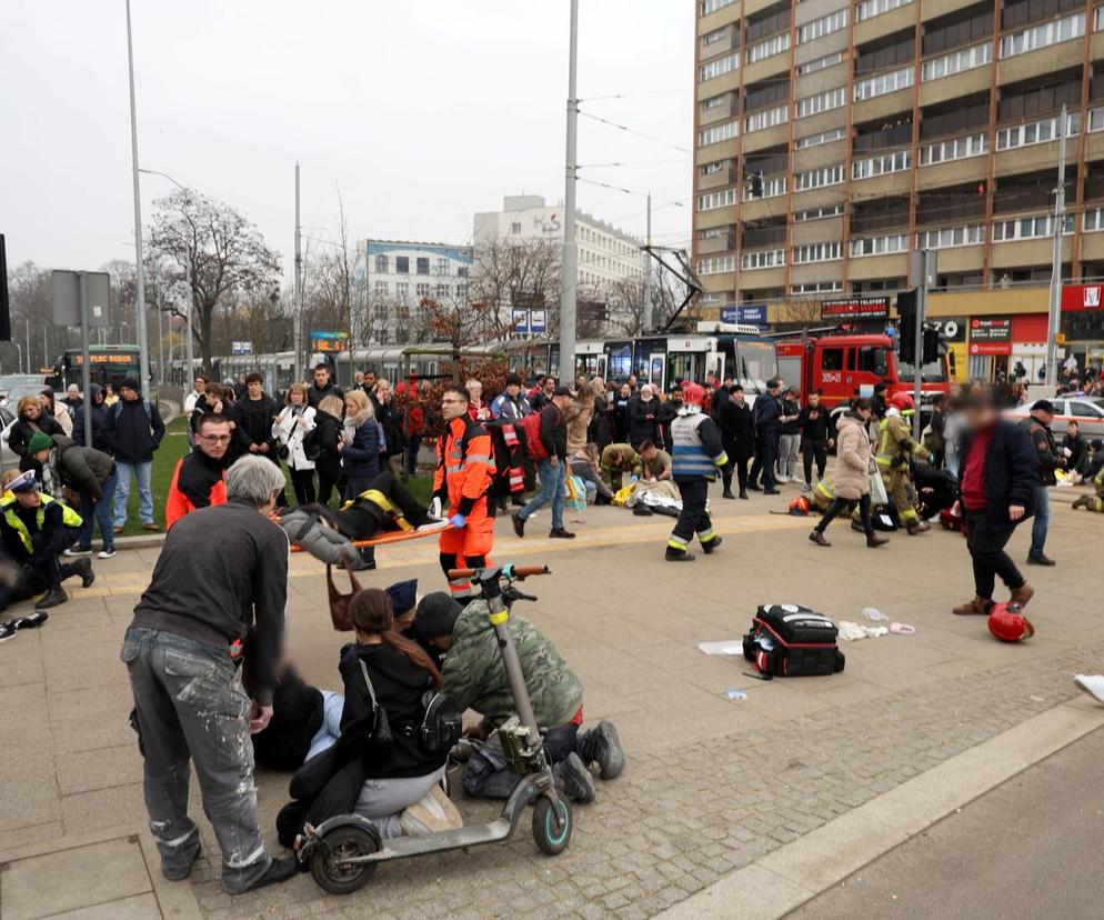 Wypadek w Szczecinie plac Rodła 