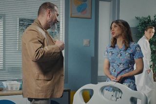 M jak miłość odc. 1884. Aneta (Ilona Janyst), Mirosław Wójcik (Jakub Kornacki), Olek (Maurycy Popiel)